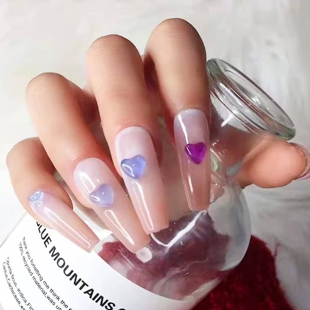 Amazon.com: SONGJIE 3D Heart Nail Art Charms 300 Pcs Mix 4/6